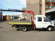 Бортовой автомобиль Газель ГАЗ-330232 с двухрядной кабиной и с КМУ Fassi M 30A