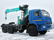 Седельный тягач-вездеход КАМАЗ-43118 (6×6) с тросовым КМУ <nobr>HKTC HLC-7016L</nobr>