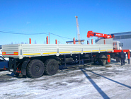 Седельный тягач-вездеход КАМАЗ-43114 (6×6) с КМУ Kanglim KS 1256G-II и полуприцепом НЕФАЗ-9334