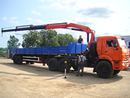 Седельный тягач-вездеход КАМАЗ-44108 с гидравлическим КМУ Palfinger PK 18500B