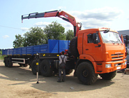 Седельный тягач-вездеход КАМАЗ-44108 с гидравлическим КМУ Palfinger PK 18500B